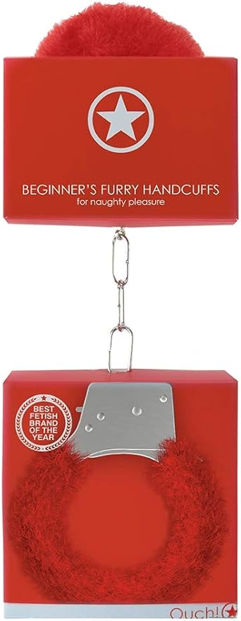 Ouch! Fluffy Red Cuffs