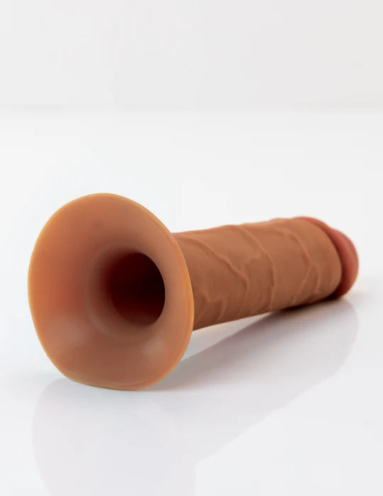 7" Hollow Silicone Strap-On™ in Brown