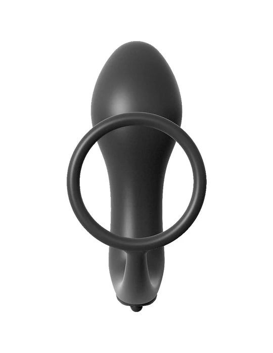 Ass-Gasm Cock Ring Vibrating Plug