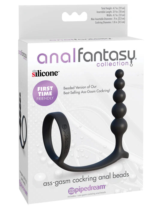Ass-gasm Cock Ring Anal Beads