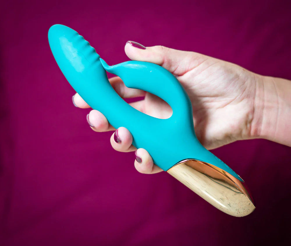 SKYLER Rechargeable Bendable Rabbit Aqua