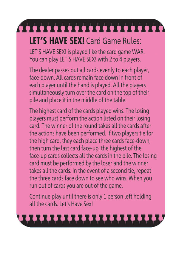 Let's Have Sex! Adult Card Game