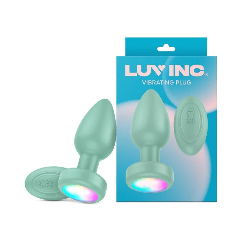 Luv Inc Vibrating Plug with Remote Green