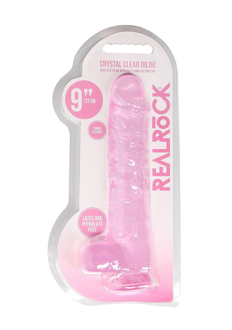Realrock 9" Dildo with Balls in Pink