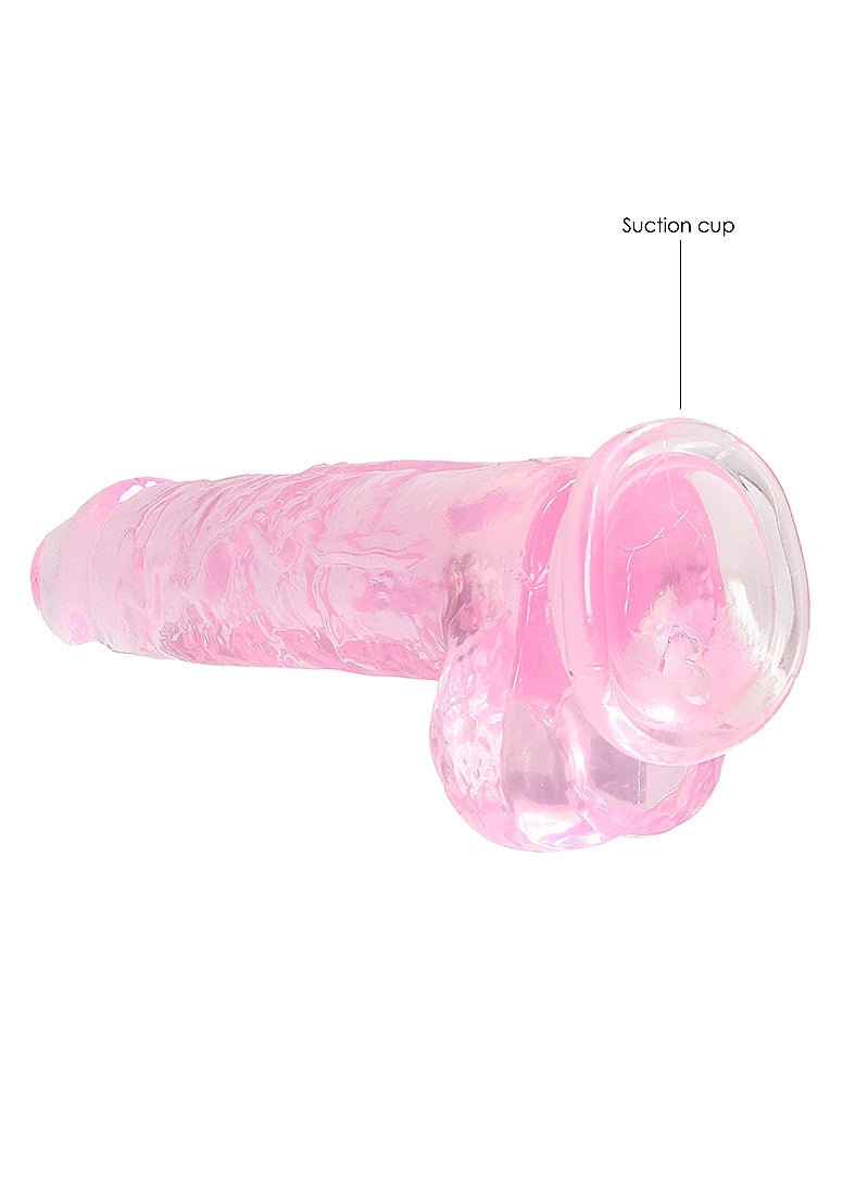 Realrock 8" Dildo with Balls in Pink