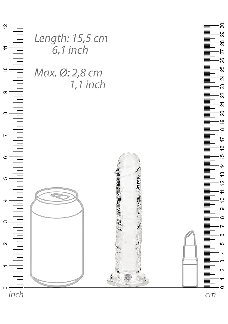 Realrock 6" Dildo in Clear