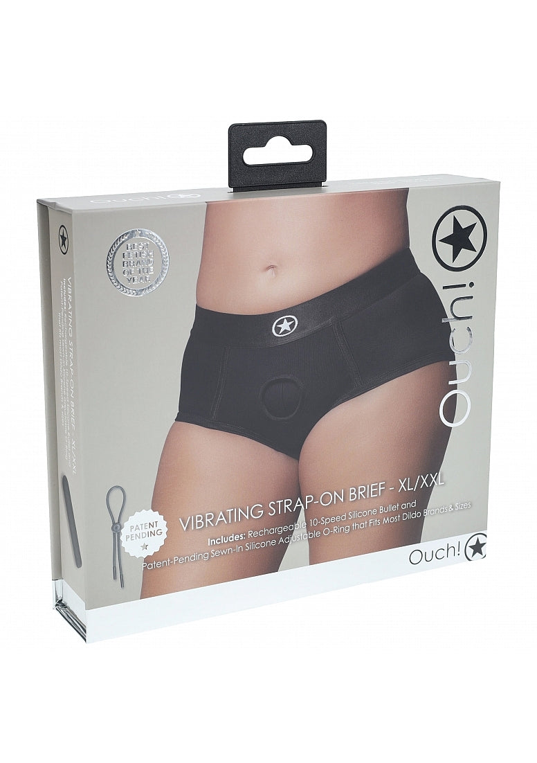 Vibrating Strap-on Brief - XL/XXL