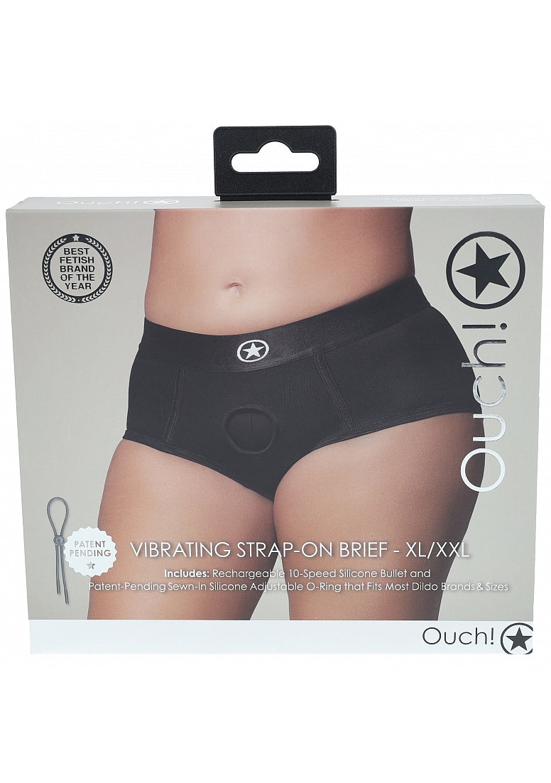 Vibrating Strap-on Brief - XL/XXL