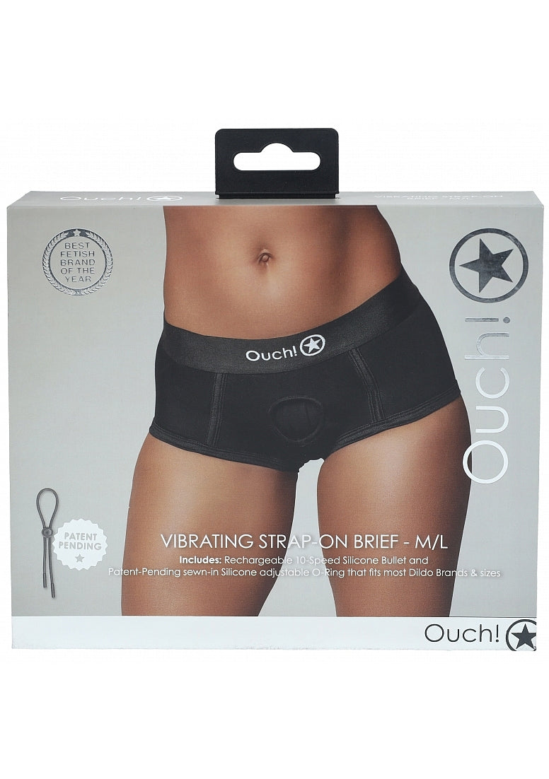 Vibrating Strap-on Brief - M/L