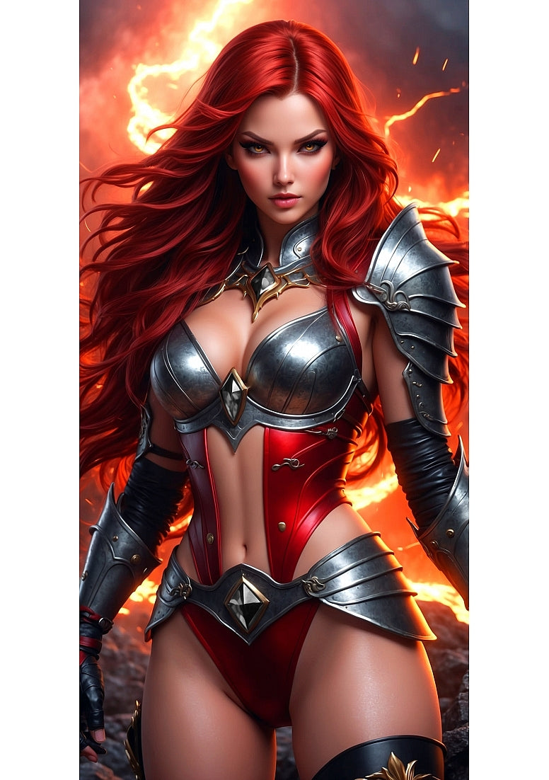 Solara Fire Sorceress Thrusting, Heating and Vibrating Virtual Reality Masturbator