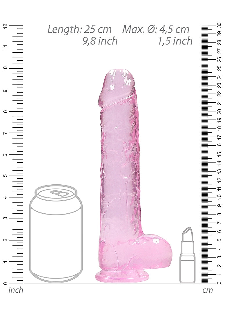 Realrock 9" Dildo with Balls in Pink