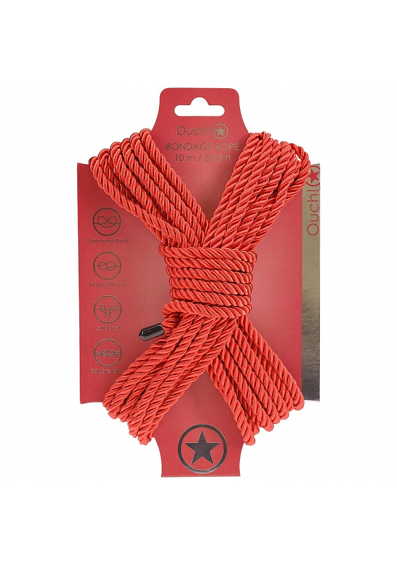 Ouch! Bondage Rope 10 Meter Nylon Red