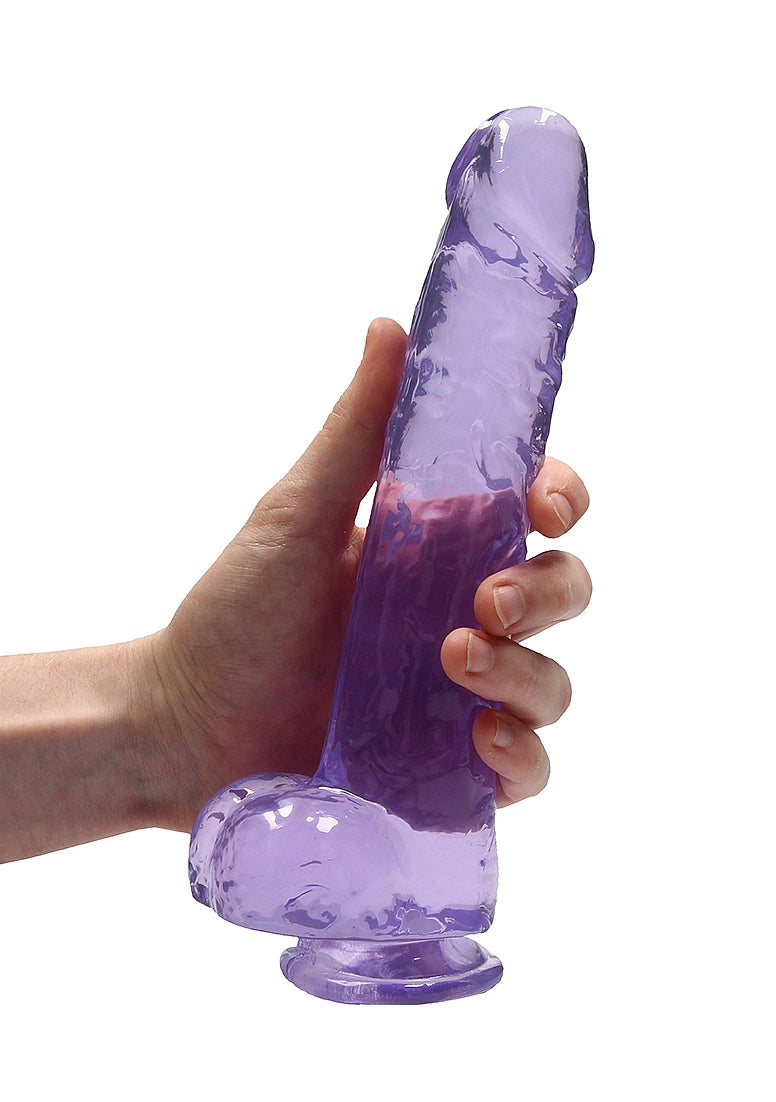 Realrock 9" Dildo with Balls in Purple