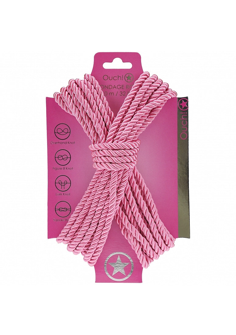 Ouch! Bondage Rope 10 Meter Nylon Pink