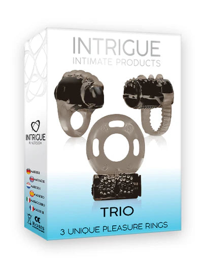 Intrigue Trio Cock Rings in Black